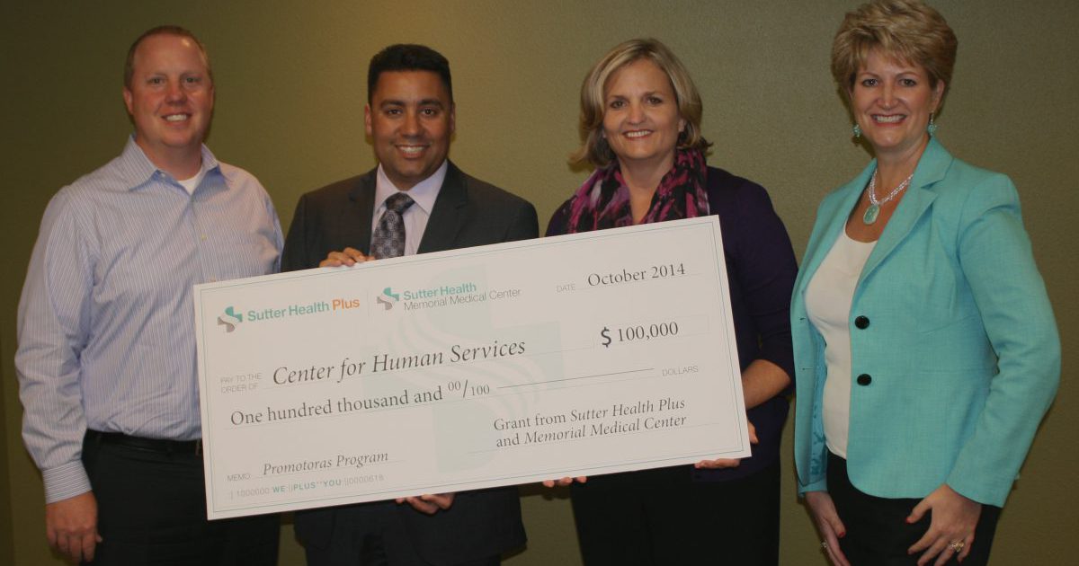 Sutter Donates $100,000 to Community Program in Stanislaus County