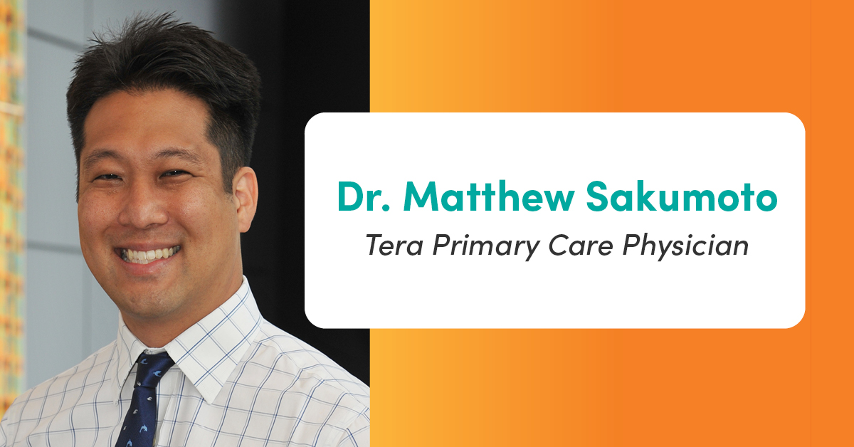 A headshot of Tera practice physician Dr. Matthew Sakumoto.