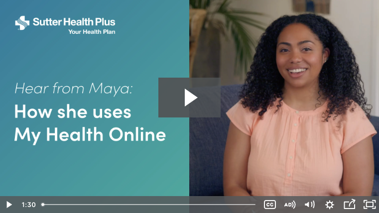 Links to My Health Online video player.